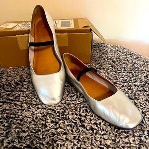 Madewell Greta Ballet Flat - Silver